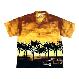 Ocean Current, Men's Hawaiian Scenery Button Shirt, Large - Picture 1 of 7