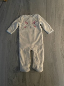 Baby Girls Fawn Faux Fur Sleepsuit - White Christmas Very Mini 0-3 & 6-9 months