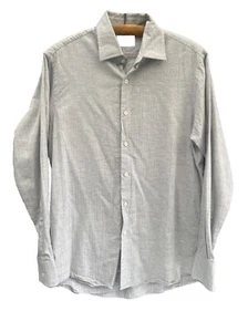 CHESTER BARRIE Men's Grey Tailored Fit 100% Cotton Shirt Size 15.5" / 39 - Picture 1 of 11
