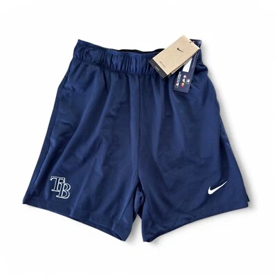 Pantalones Cortos Para Mujer Nike Dri Fit MLB Tampa Bay Rays Calce Suelto Azul Marino Talla Grande Foto 1 de 4