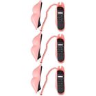 3Pcs Charming Lip Phone Novelty Telephone Corded Phone Wired Telephone For Home
