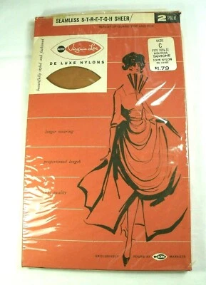 De colección Acme Nylons Virginia Lee Años 60 2 Pares Sin Abrir En Caja Roja Nuevo de Lote Antiguo Foto 1 de 4