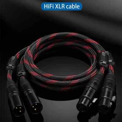 Coppia OCC Rame Argento Placcato HiFi XLR Spina Audio Balance Cavo Interconnessione - Immagine 1 di 4