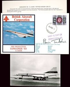 '77 BAC PRE-PRODUCTION FT CONCORDE 101 G-AXDN COVER+PHOTO SIGNED Cpt.TRUBSHAW_RA