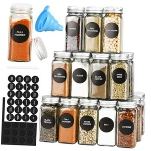 DkOvn 12/24/36/48pcs Glass Spice Jars, 4oz Empty Spice Jars with 12pcs 4oz Set - Picture 1 of 8