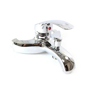 Edelstahl Wasserhahn Bad Waschbecken Chrom Armaturen Badewanne Badewanne Dusche Warm Kalt - Bild 1 von 1