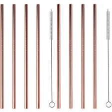 8 cannucce rame acciaio inox metallo | cannucce riutilizzabili OFFERTA TOP!