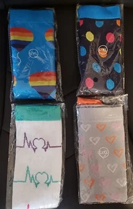 Lot 4 Compression Socks 15-20 mmHg  Unisex New Sealed 8-15.5 Shoe 14in-19in Calf - Picture 1 of 5