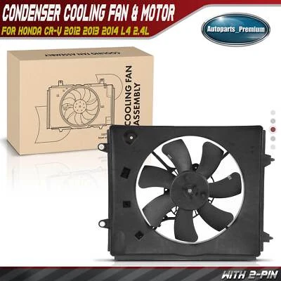 Ventilador condensador de aire acondicionado derecho con conjunto de motor para Honda CR-V 2012 2013 2014 L4 2,4 L Foto 1 de 4