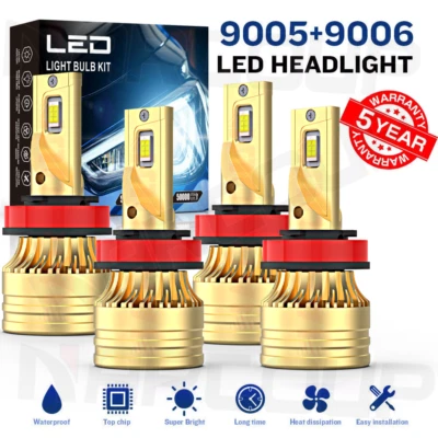 For Nissan Rogue Sport 2017-2021 H11+H11 LED Headlight Hi/Lo Beam Super Bright - Image 1 of 4