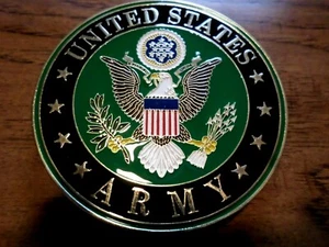 U.S ARMY AUTOMOBILE GRILL BADGE AUTO HOME MEDALLION SHADOW BOX EMBLEM - Picture 1 of 10