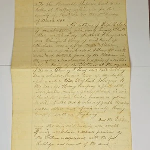 Manuscript Petition Regarding Non-payment For Work On A Mill Conn. 1862 - Picture 1 of 9