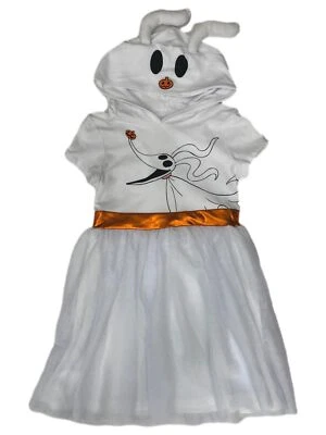 Nightmare Before Christmas Girls White Tulle Halloween Dress Zero Dog S (6-7) - Image 1 of 2