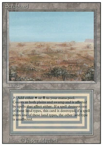 Scrubland Dual Land X (1) Revised MTG Excellent/Near Mint 051225.0129 4RCards - Picture 1 of 1