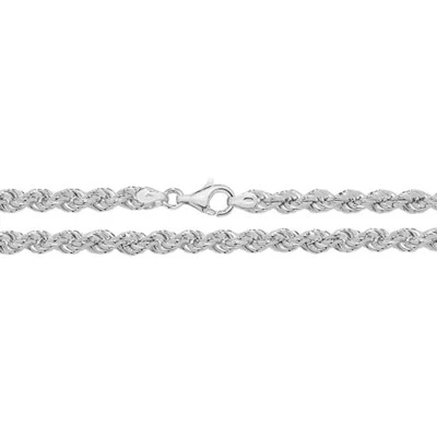 Argento Sterling Corda Bracciale Britannico Fatto 925 Marcato 20.3cm Peso 17.2g - Immagine 1 di 3