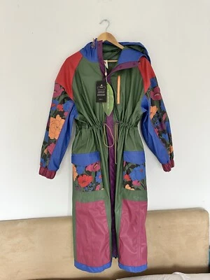 FARM RIO MULTICOLOURED  BUCOLIC GARDEN LONG RAINCOAT SIZE S UK 10-12 RRP £255 - Image 1 of 4