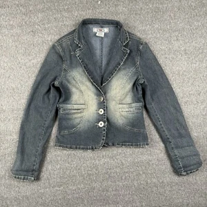 YMI Jeansjacke Damen Large Blau Jeans Distressed Grunge Verwaschen Freizeit Y2K - Bild 1 von 7