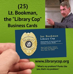 Lot of 25 Lieutenant Joe Bookman Business Cards! Retro Art Parody Seinfeld - Picture 1 of 6