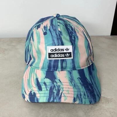 Gorra de béisbol ADIDAS para mujer talla única ajustable azul rosa jaspeado estampado Foto 1 de 4