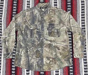Vtg Remington Realtree Camo Shirt Adult Sz L Button Front Long Sleeve - Picture 1 of 14