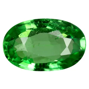 1.06 ct Eye-popping Oval Cut (8 x 5 mm) Tanzania Green Tsavorite Garnet Gemstone - Picture 1 of 2