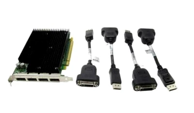 NVIDIA Quadro NVS450 Graphics Card 512MB GDDR3 128bit 4x DisplayPort adapter. - Image 1 of 4