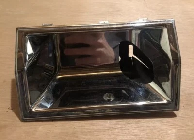 1985-1989 Lincoln Town Car Left Rear Door Handle Bezel Trim Insert Chrome OEM - Image 1 of 3