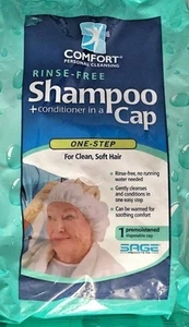 SAGE One Step Comfort Rinse Free Shampoo Cap with Conditioner - Picture 1 of 2