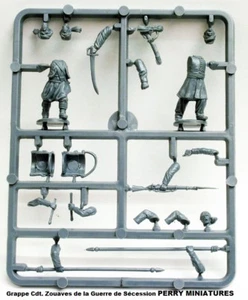 PERRY MINIATURES Grappes Zouaves Guerre de Sécession Figurines 28mm plastique