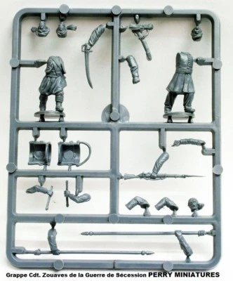 PERRY MINIATURES Grappes Zouaves Guerre de Sécession Figurines 28mm plastique