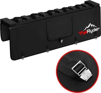 Almohadilla duradera para puerta trasera de camión para hasta 5 bicicletas con correas invertidas, hebillas de metal Foto 1 de 4