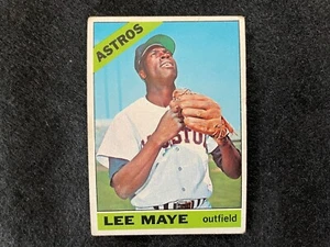 1966 TOPPS BASEBALL CARD HOUSTON ASTROS LEE MAYE #162 1960'S SPORTS COLLECTIBLE - Picture 1 of 2