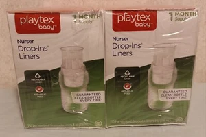 Lot 2 Boxes Playtex Baby Nurser Drop-Ins 150 Pre Sterilized Bottle Liners 4 oz  - Picture 1 of 5