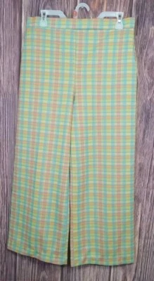 Настоящие винтажные брюки середины 1960-х из полиэстера Sears в клетку без застежек брюки брюки талия 31  - Изображение 1 из 4