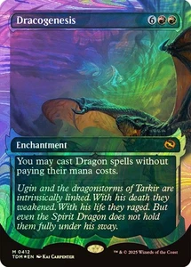 MTG HALO FOIL Dracogenesis  - Tarkir: Dragonstorm #412 - Picture 1 of 1