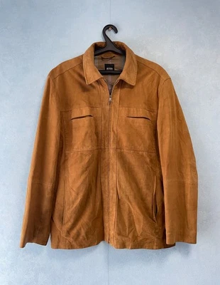 Hugo Boss Vintage Leather Jacket Italy Men's Brown Size: 50 - Image 1 of 4