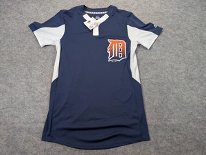 Camisa Detroit Tigers Para Hombres Pequeña Azul Marino MLB Béisbol Cool Base Henley Manga Corta - Imagen 1 de 6