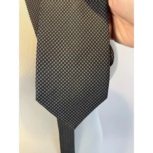Brooks Brothers Makers Mens Silk Foulard Tie Navy Gold 60" Necktie - Picture 1 of 7