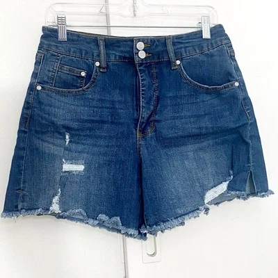 Energie Denim Blue Distressed Women's Denim Jean Cutoff Shorts 11 - Image 1 of 4