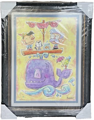 Nova arte da Disney Pinóquio Pals arte emoldurada por David Buckley 9/95 - Imagem 1 de 2