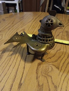 Vintage Khorasan Style Brass Dove Incense Burner Ornate Decorative Figurine - Picture 1 of 14