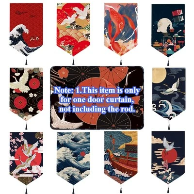 Rideau Noren Triangle De Porte De Style Japonais Court Décor Vintage