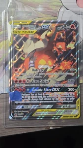JUMBO Reshiram & Charizard GX Tag Team Alt Art Promo SM201 Pokemon Card - Picture 1 of 2