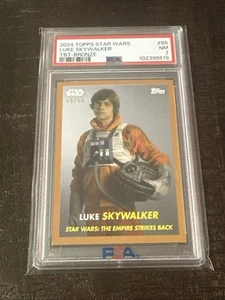 2024 TOPPS STAR WARS TBT #65 LUKE SKYWALKER PSA 7 NM BRONZE #/10 SERIAL # 09/10 - Picture 1 of 2