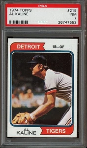1974 Topps #215 Al Kaline PSA 7 (NM) *Detroit Tigers *HOF - Picture 1 of 2