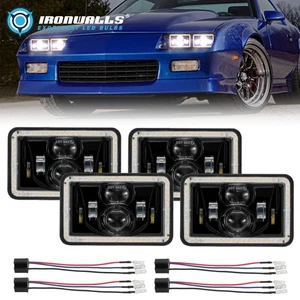 4PCS 4X6" Projector LED Headlight Hi/Lo DRL For 82-87 Buick Regal Grand National - Picture 1 of 12