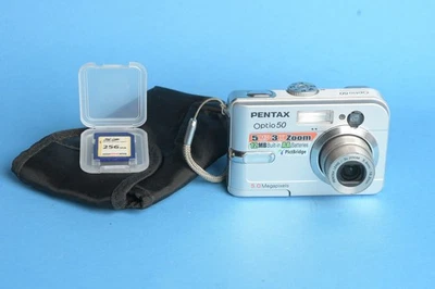 Pentax Optio 50, digitale Kompaktkamera, 5MP-3fach Zoom optisch,mit Zubehörpaket - Bild 1 von 4