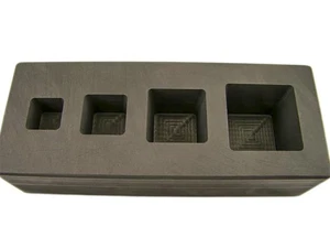 High Density Graphite Mold 1-2-5-10 oz Gold Bar Silver 4-Cavity Cube (B4) - Bild 1 von 4