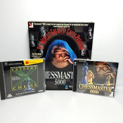 Chessmaster 5000 Big Box + 6000 & Extreme Chess PC Game Retro Collection - Image 1 of 4