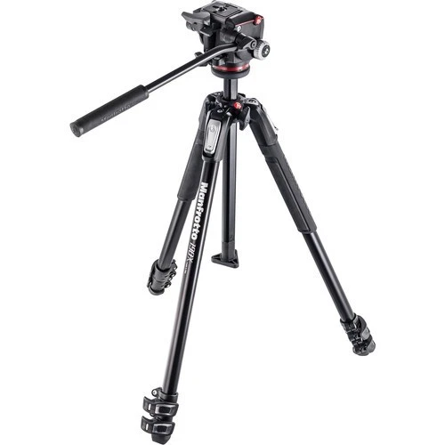 Manfrotto 190X3 Three Section Tripod with MHXPRO-2W Fluid Head - Image 1 of 4